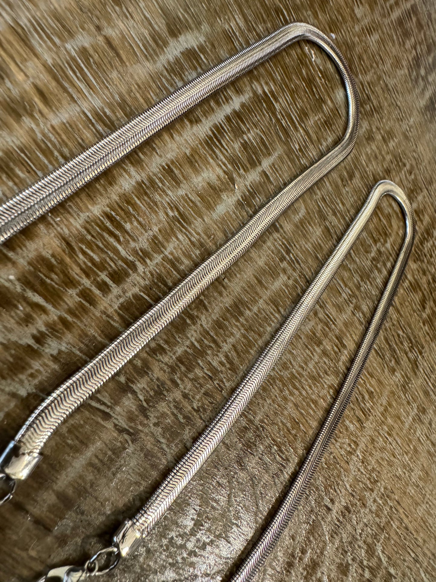 Chain Strap, Snake Style Silver Metal Chain strap, 38cm, 40cm Long, Strap, Bra Strap, Replacment Strap, Silver, Bags