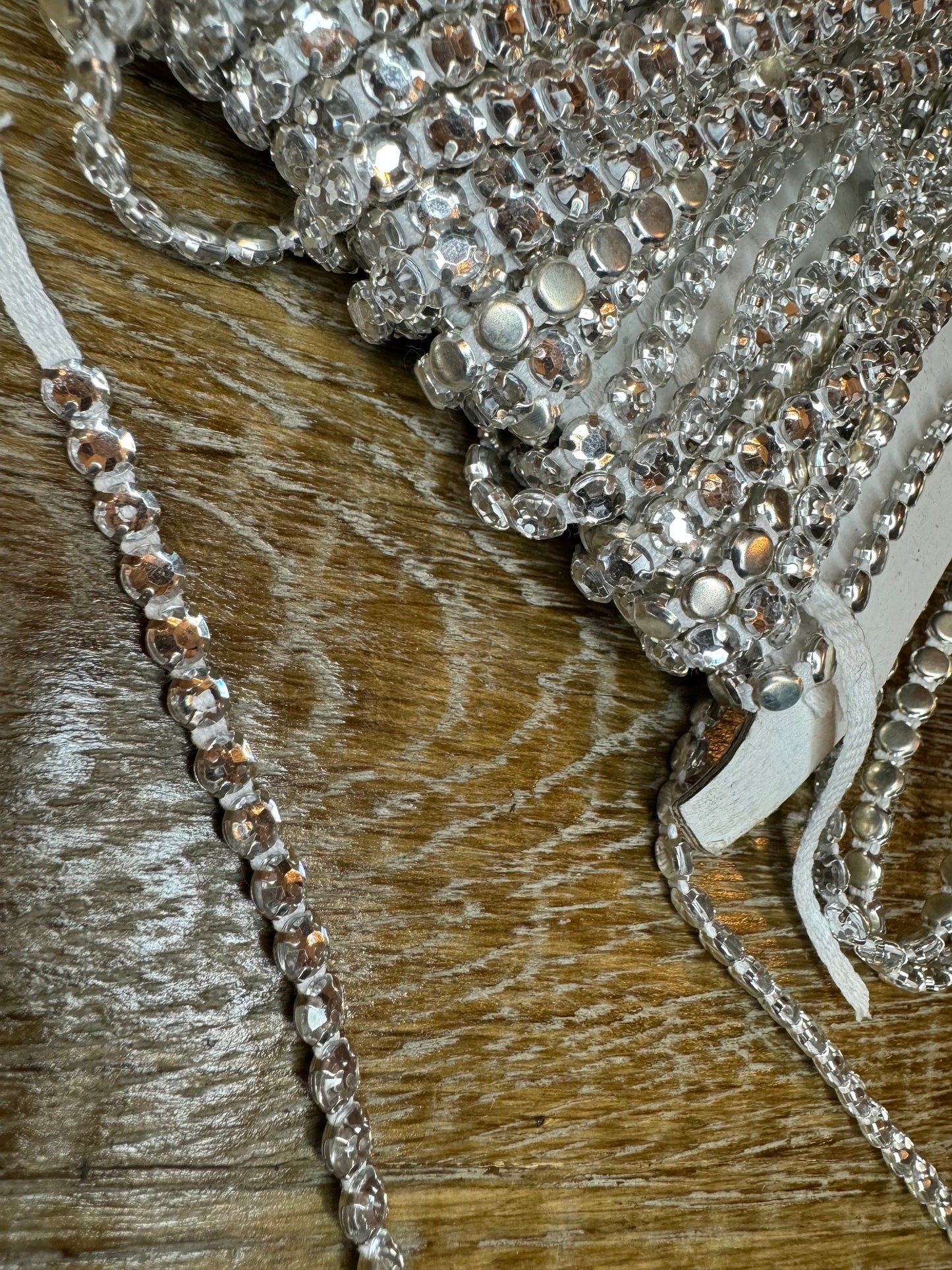 Diamante Stones, Rhinestones on Cord, Easy to sew, High Quality Single Row Rhinestones, Glue on, Sew on Rhinestones, Diamanté Crystals