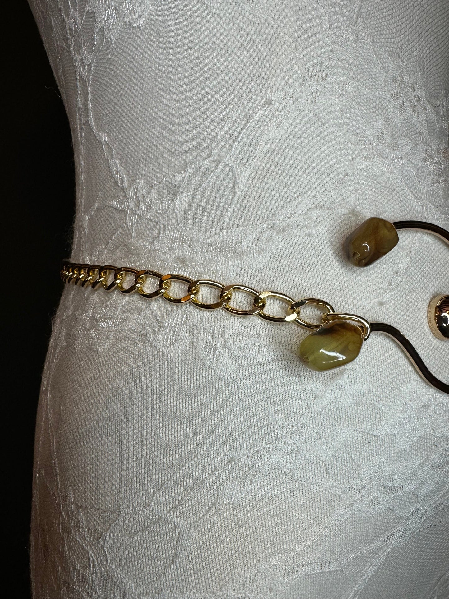 X-long Belt, Gold Buckle Chain Belt, Fashion Belt, Swimwear, Accessory, Gold, Size 18”-60”, Festival, Gift, Dress, FAN Design