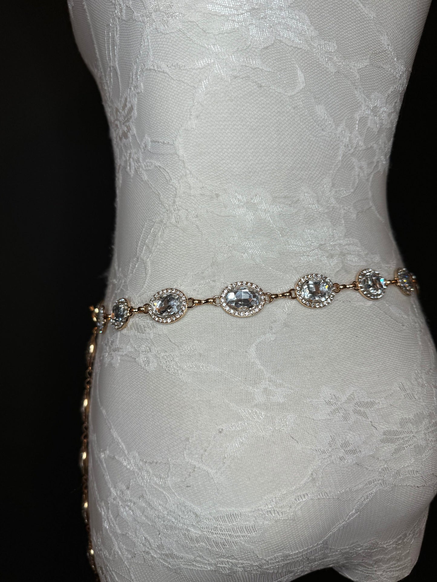X-Long Belt, Jewel Rhinestone Belt, Chain Belt, Vintage Style Belt, Diamante Belt, Fashion Belt, Gift, Quality Belt, Elegant, Swimwear Belt