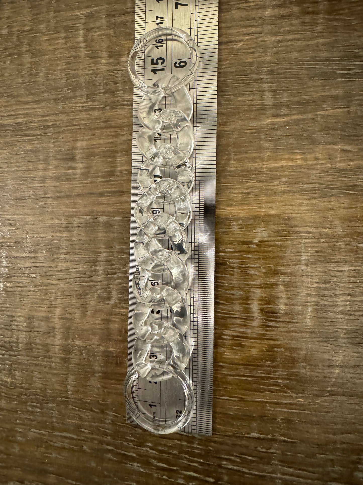 Transparent Plastic Clear Chain Straps, Long Quality Chain, Smooth Chain, 100+ sizes, Bra Straps, Chain, Top, Swimwear, Bags, Crafts