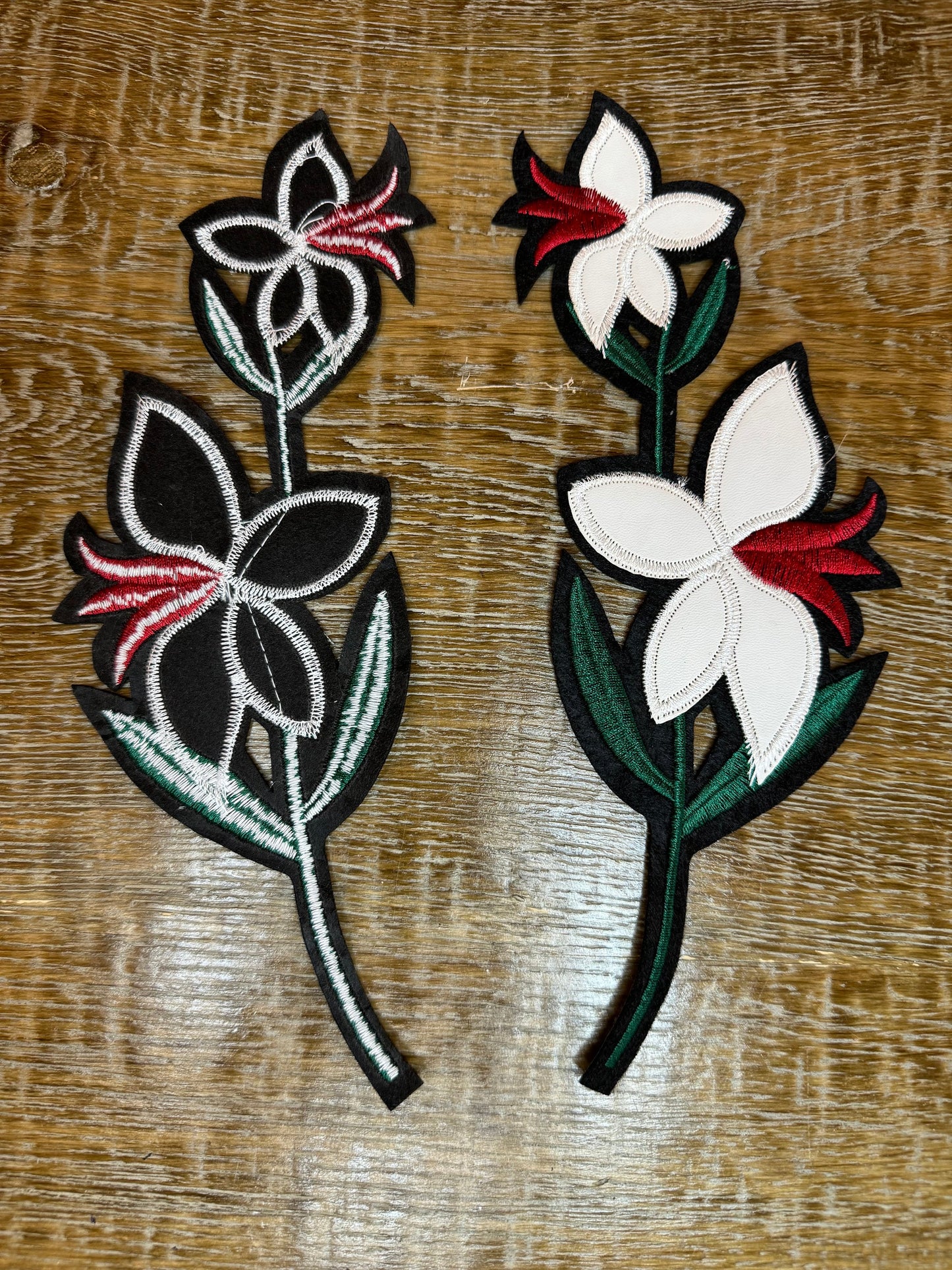Flower Motif, Floral Motif Sew on, 9.5” x 3.5”, Sew on Flower, Bags, Clothing, Fashion, Hat, Accessory, Fashion, Tops, Crafts