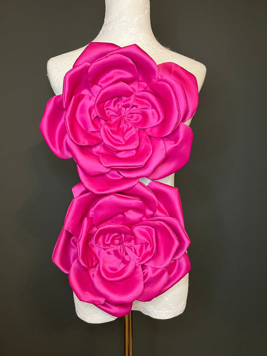 Oversized Large Corsage Flower, Cerise, 9 colours, 11” Wide, 27cm, Pin on Corsage, Bridal, Clothing, Dress, Hat, Accessory, FAN Design
