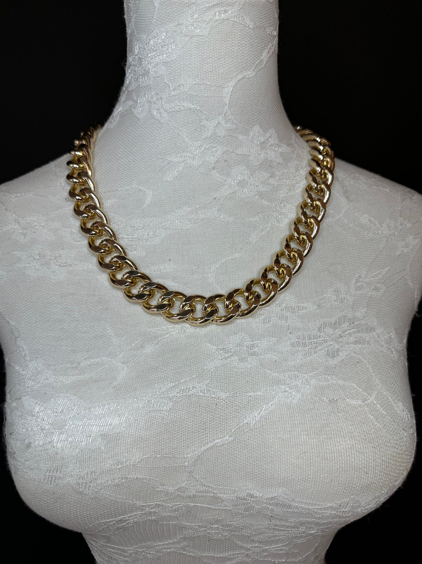Choker, High Qualtiy Metal Chain Necklace, Diamanté Rhinestones, High Quality, Handmade, Gold, Silver, FAN Design Fashion Accessory