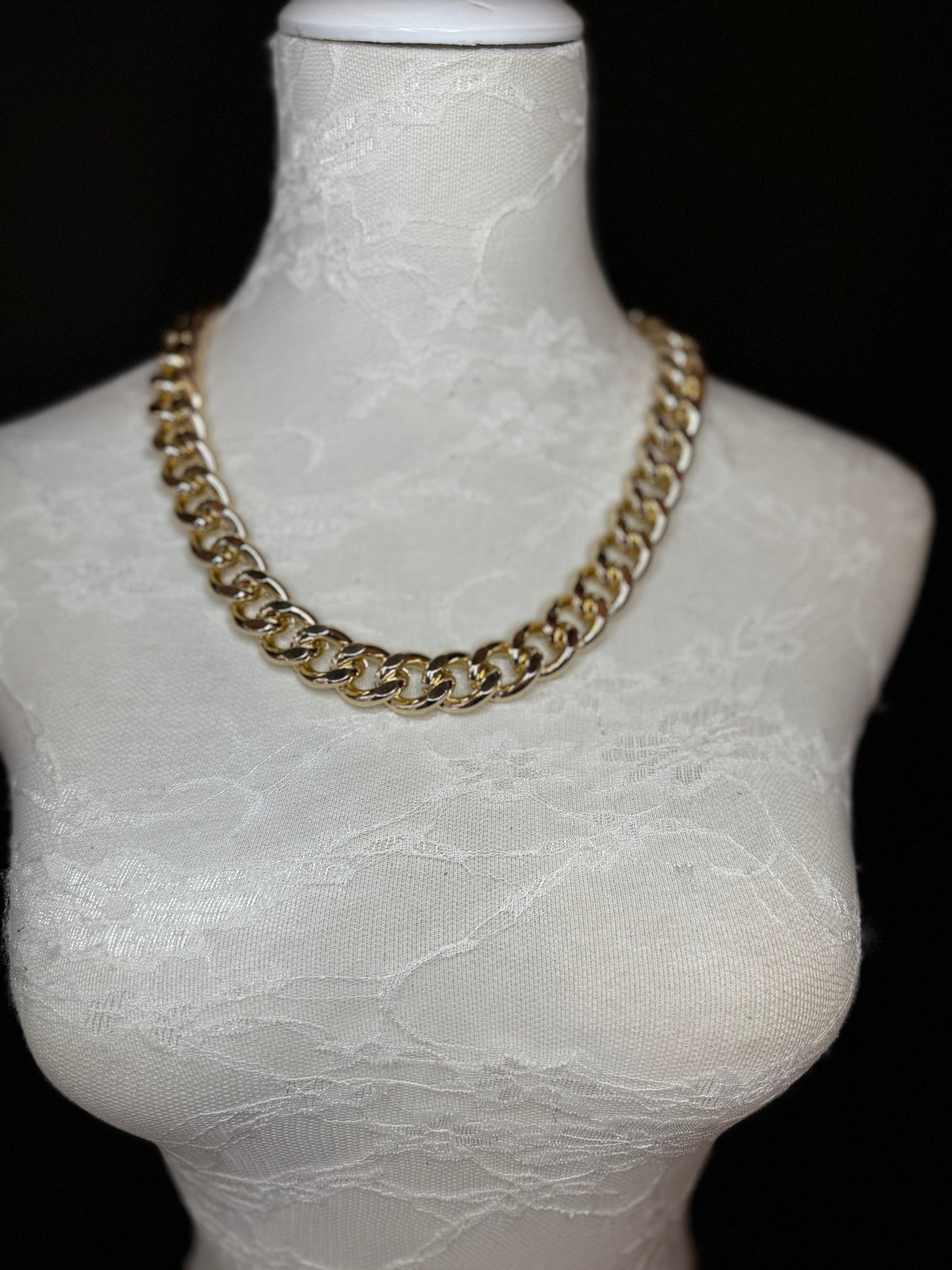 Choker, High Qualtiy Metal Chain Necklace, Diamanté Rhinestones, High Quality, Handmade, Gold, Silver, FAN Design Fashion Accessory