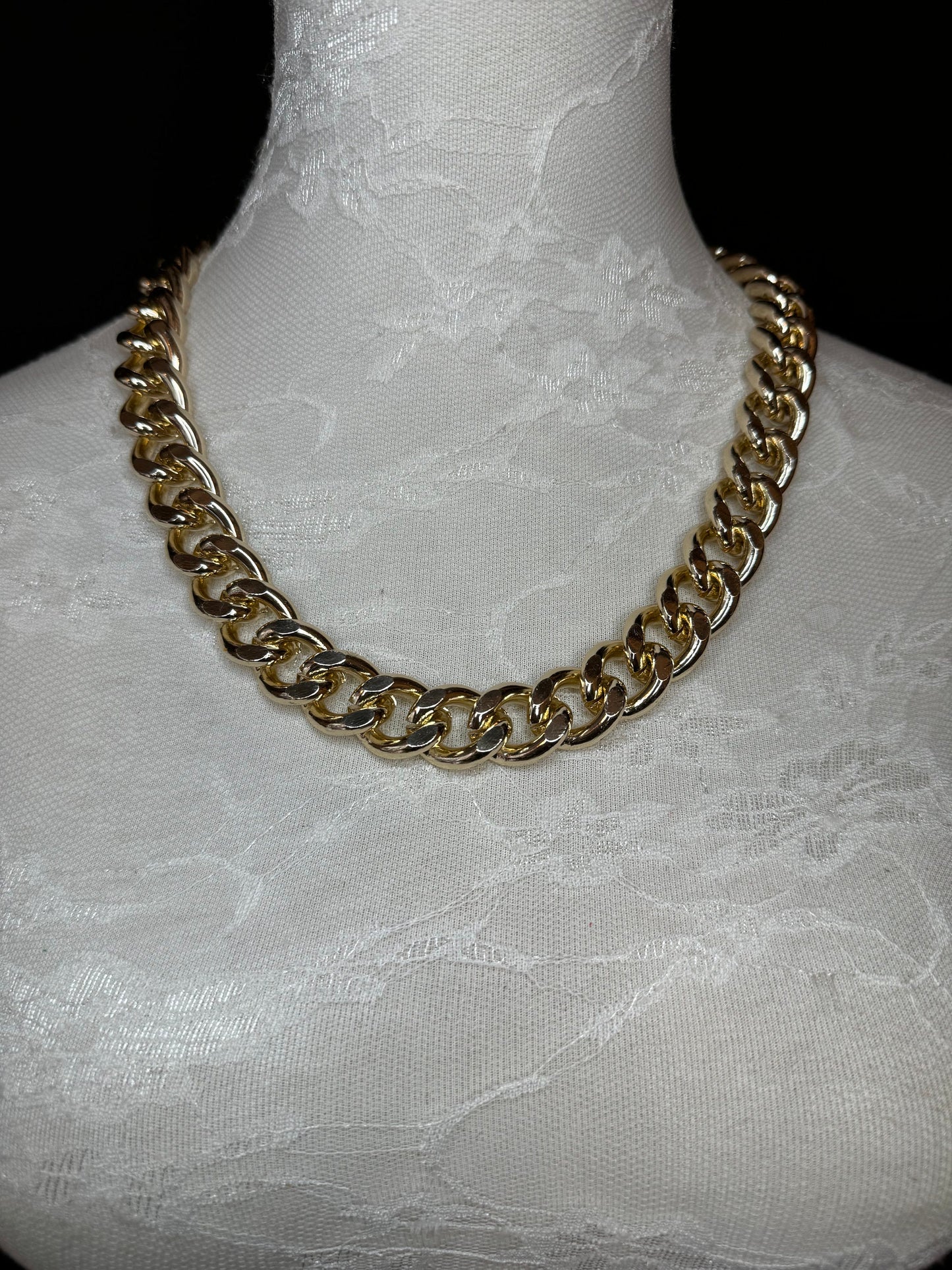 Choker, High Qualtiy Metal Chain Necklace, Diamanté Rhinestones, High Quality, Handmade, Gold, Silver, FAN Design Fashion Accessory