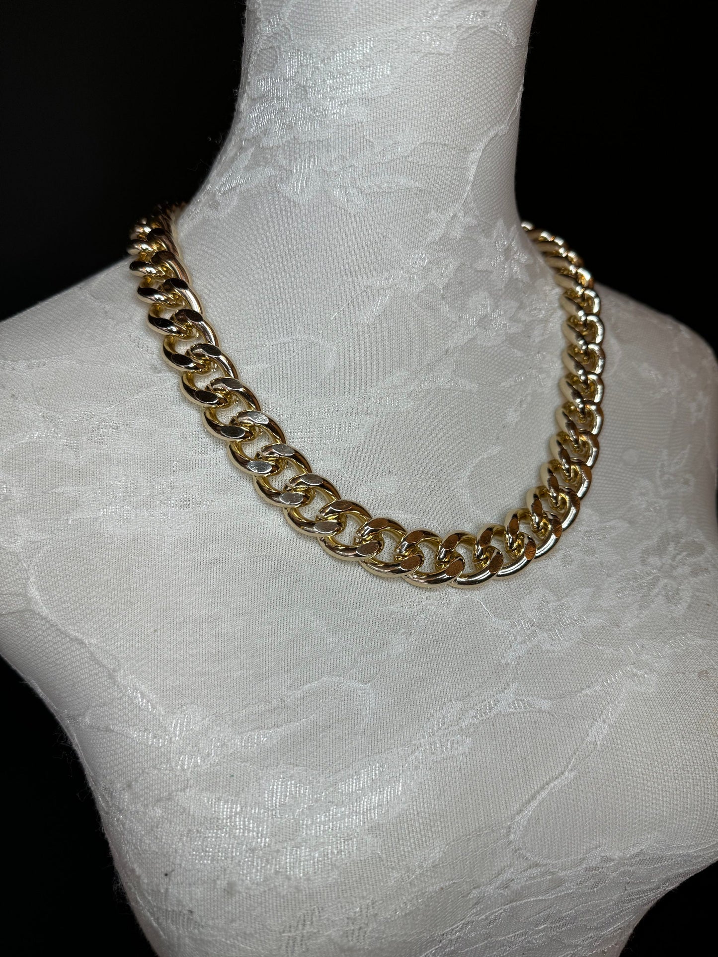 Choker, High Qualtiy Metal Chain Necklace, Diamanté Rhinestones, High Quality, Handmade, Gold, Silver, FAN Design Fashion Accessory