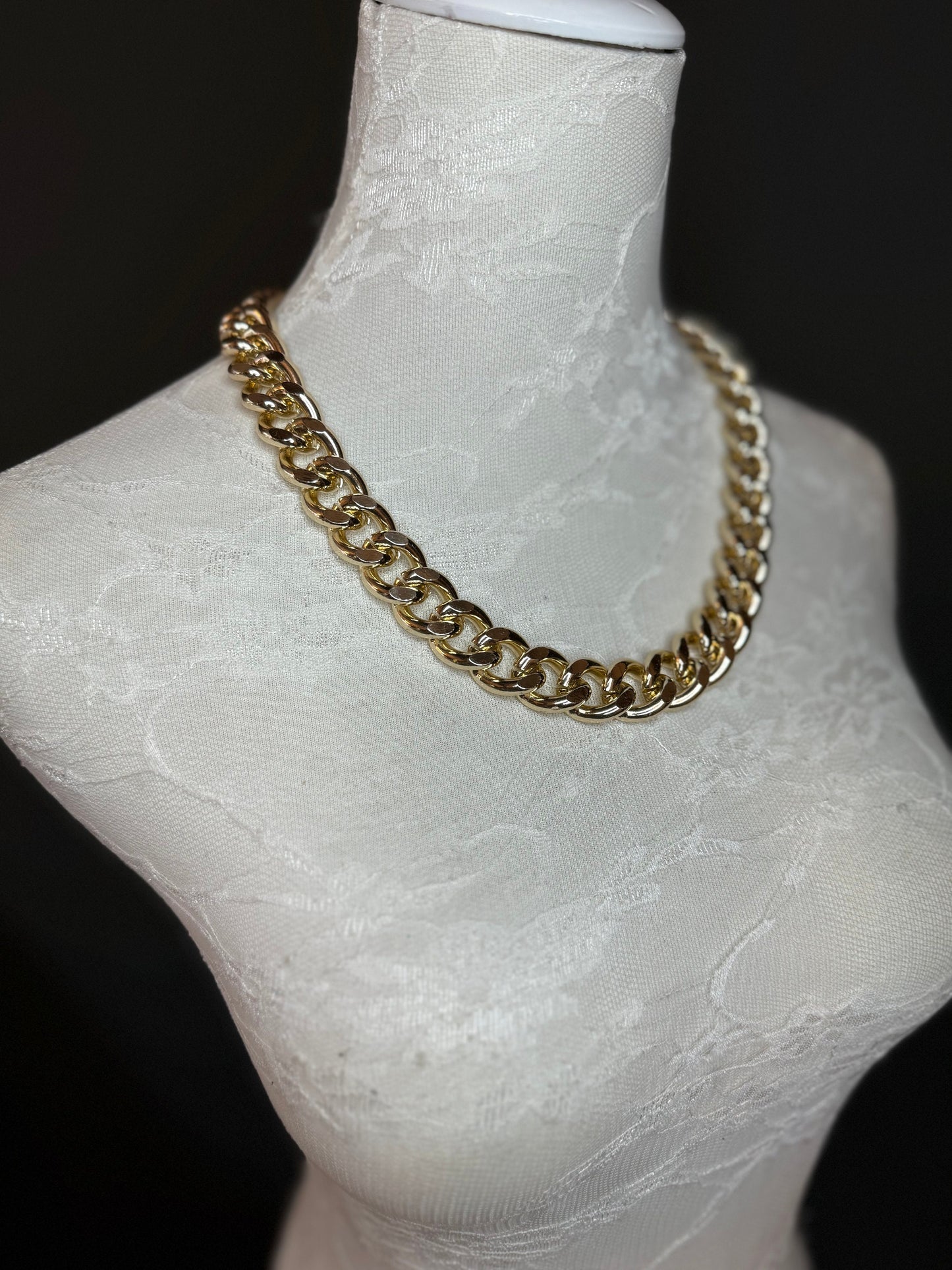 Choker, High Qualtiy Metal Chain Necklace, Diamanté Rhinestones, High Quality, Handmade, Gold, Silver, FAN Design Fashion Accessory