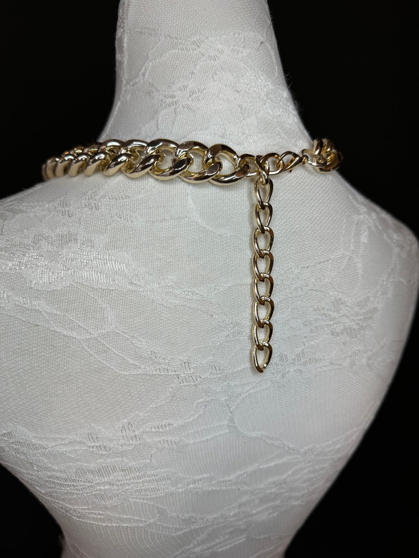 Choker, High Qualtiy Metal Chain Necklace, Diamanté Rhinestones, High Quality, Handmade, Gold, Silver, FAN Design Fashion Accessory