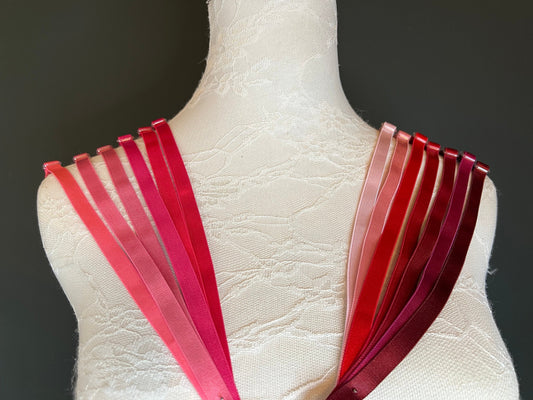 Bra Straps, Bra Elastic, Sewing Bra Straps, 82 Colours, Adjustable, Sew on, Lingerie, 6mm, 10mm, Red, Pink