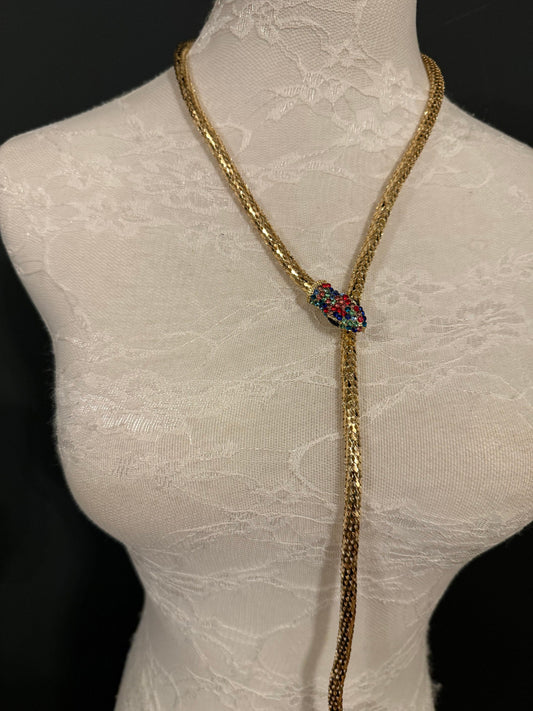 Snake Necklace, Choker Necklace, Rhinestone Snake, Gold, Silver, Premium Quality, FAN Design, Accessory, Gift