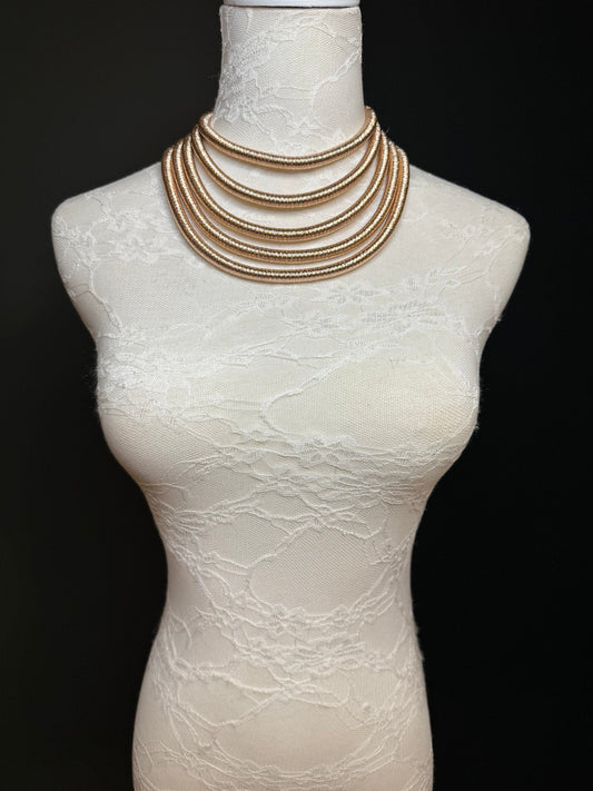 Necklace, Gold Necklace, Layered Gold Necklace, Quality, FAN Design, Accessory, Gift, Fashion Necklace, Elegant