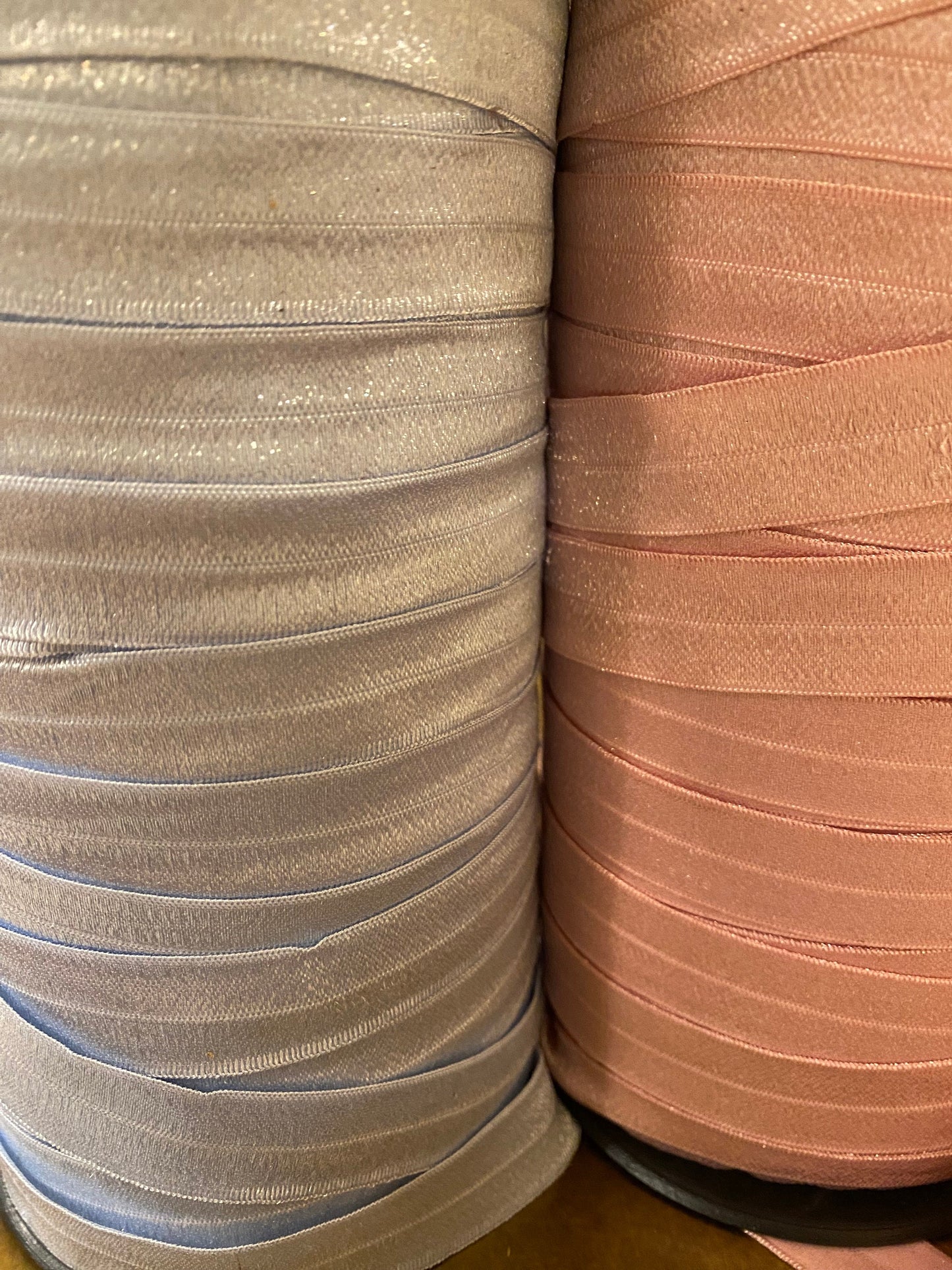 18mm Fold Over Elastic, 27 Colours, Folding Elastic, Satin Binding,Shiny Sewing elastic, Headbands, Swimwear, Lingerie, Underwear