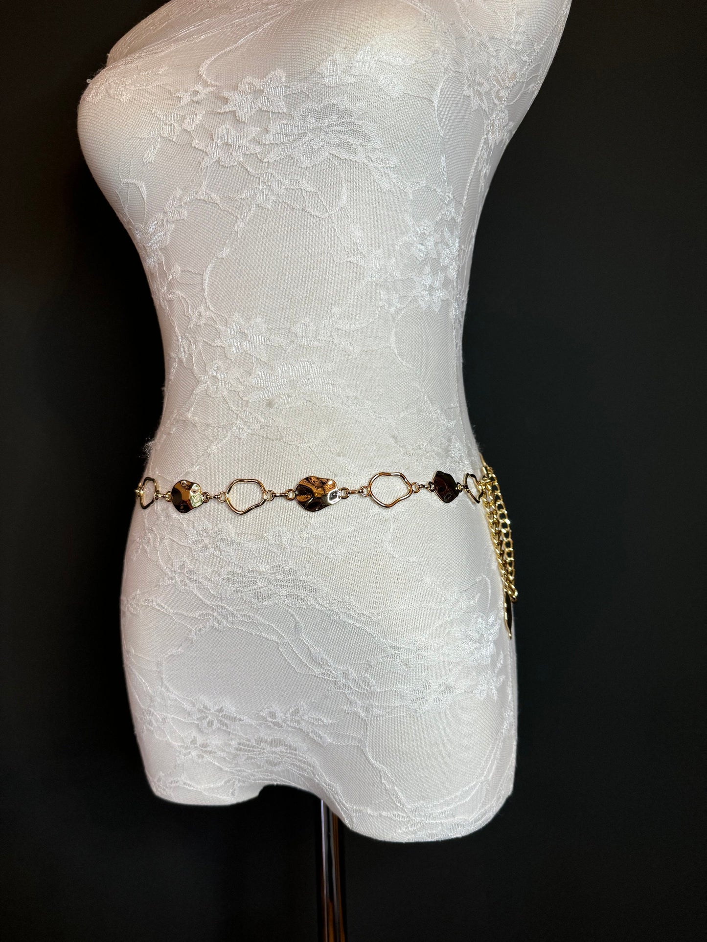 X-long Ring Belt, Metal 1” Rings Belt, Teen Sizes, Size 18”-60”, Fan Design, Fan Collection, Gold, Silver Metal belt, Fashion Accessory