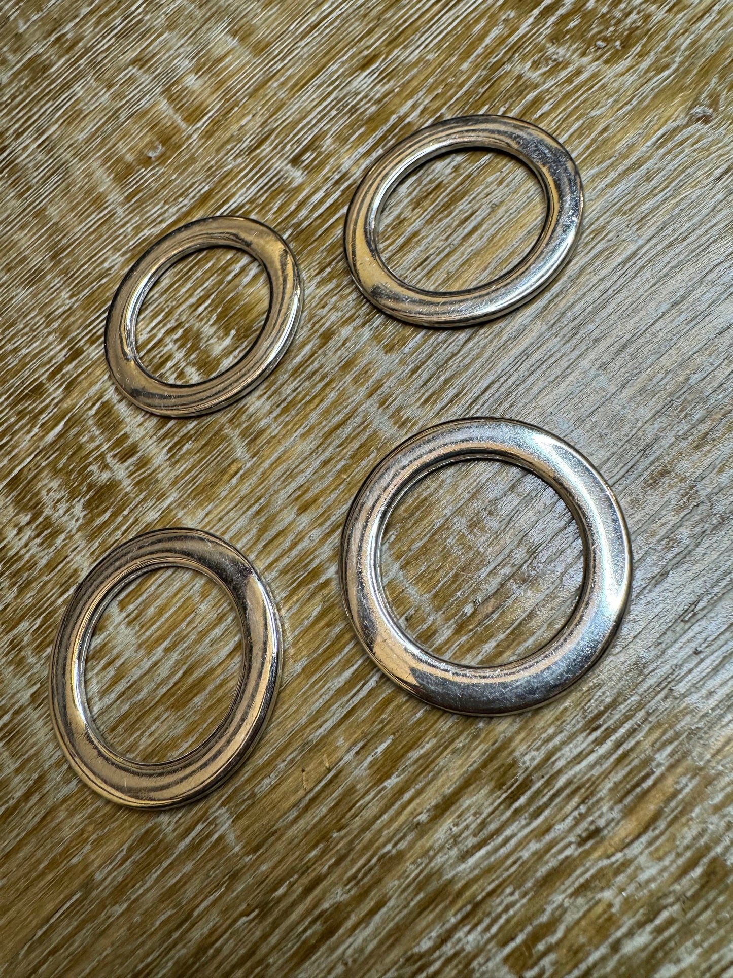 Flat Metal Ring, 5mm Thickness Flat Silver Metal Ring, High Quality, Welded Metal Ring, Shiny Metal Silver Ring, 45mm, Clothing, Crafts