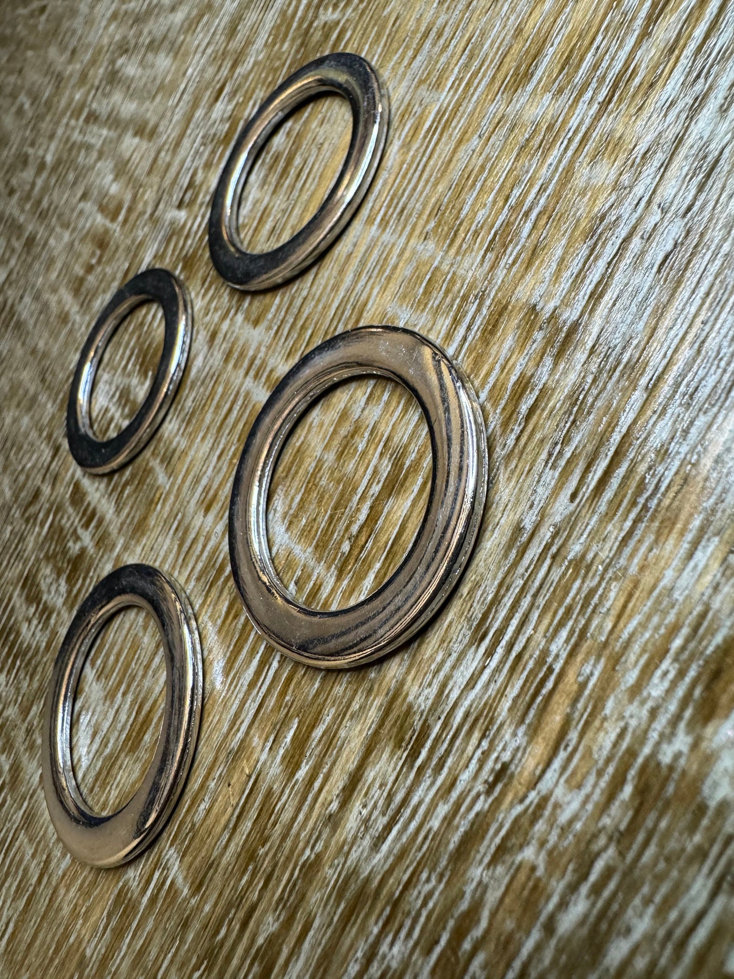 Flat Metal Ring, 5mm Thickness Flat Silver Metal Ring, High Quality, Welded Metal Ring, Shiny Metal Silver Ring, 45mm, Clothing, Crafts