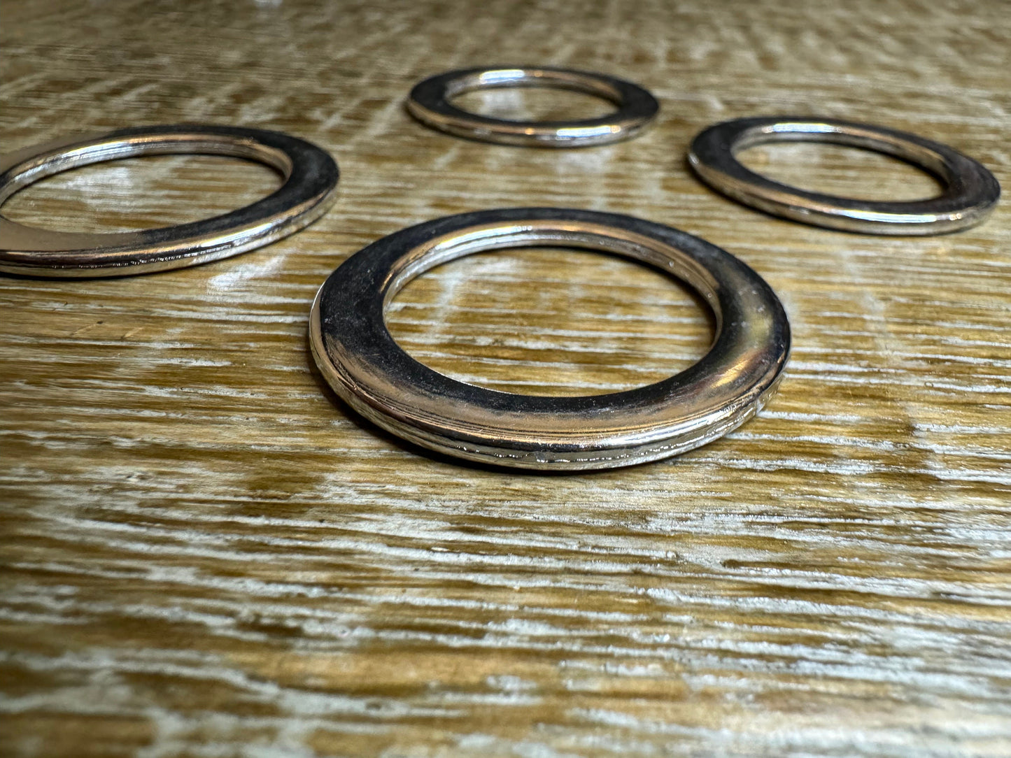 Flat Metal Ring, 5mm Thickness Flat Silver Metal Ring, High Quality, Welded Metal Ring, Shiny Metal Silver Ring, 45mm, Clothing, Crafts