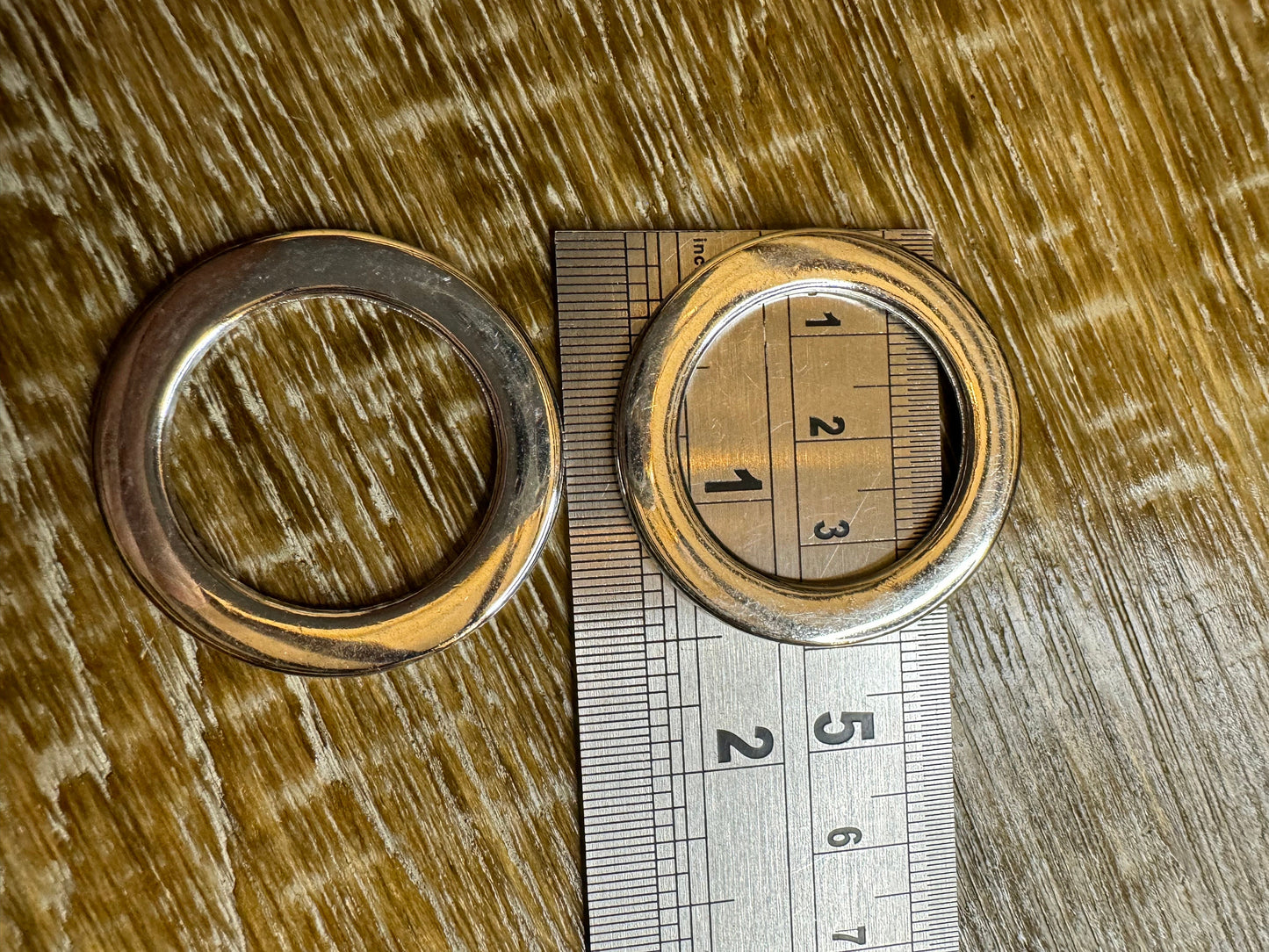 Flat Metal Ring, 5mm Thickness Flat Silver Metal Ring, High Quality, Welded Metal Ring, Shiny Metal Silver Ring, 45mm, Clothing, Crafts