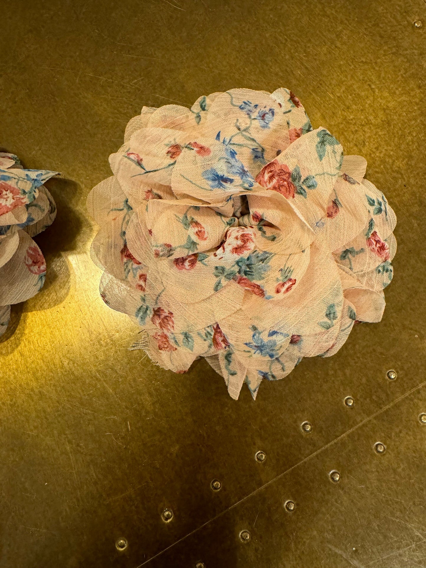 Corsage Flower, 3D Floral Printed Pink Corsage, 5” Wide, Large Pin on Corsage, Bridal, Clothing, Fashion, Hat, Accessory, Fashion, Race day