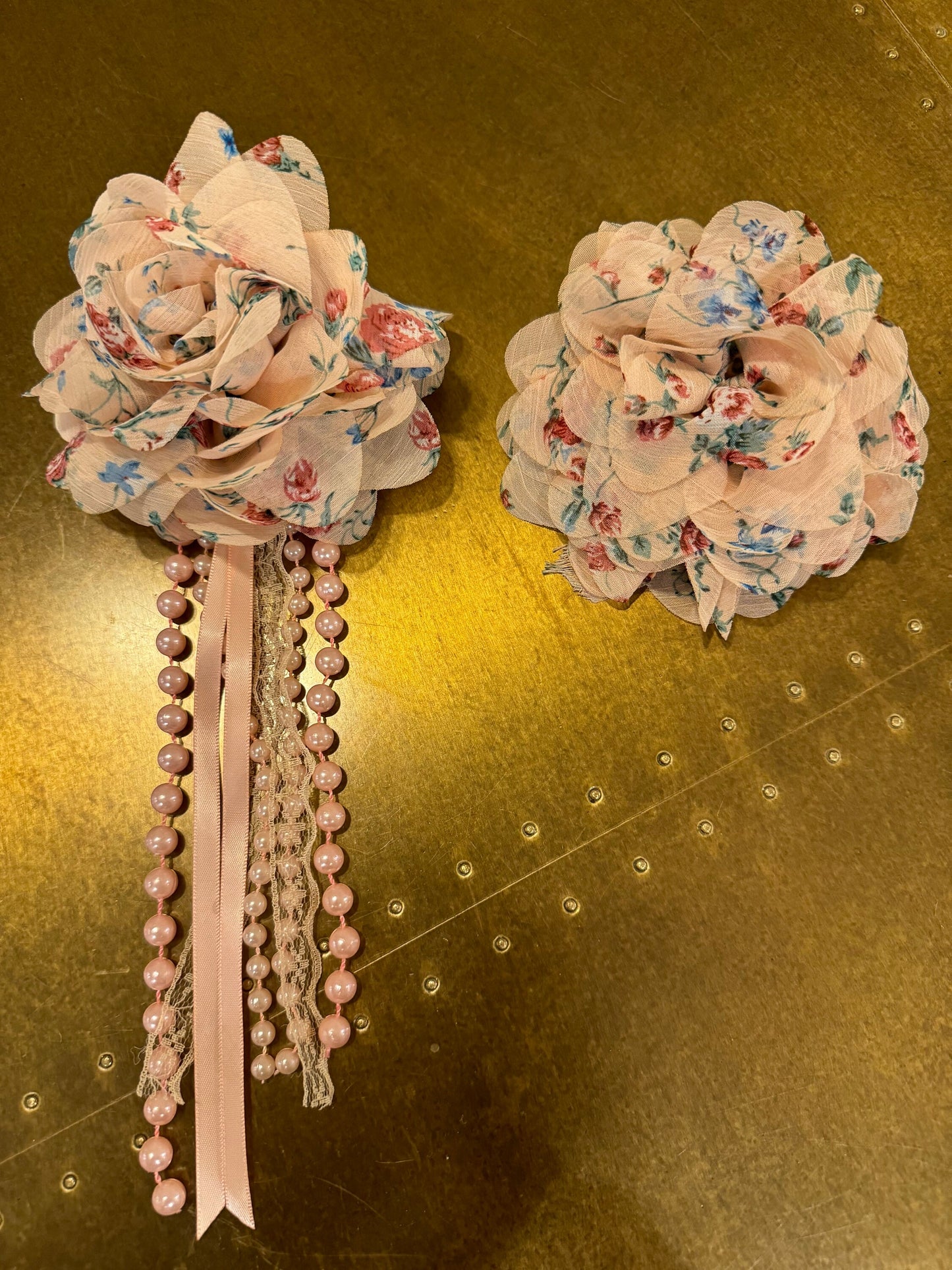 Corsage Flower, 3D Floral Printed Pink Corsage, 5” Wide, Large Pin on Corsage, Bridal, Clothing, Fashion, Hat, Accessory, Fashion, Race day
