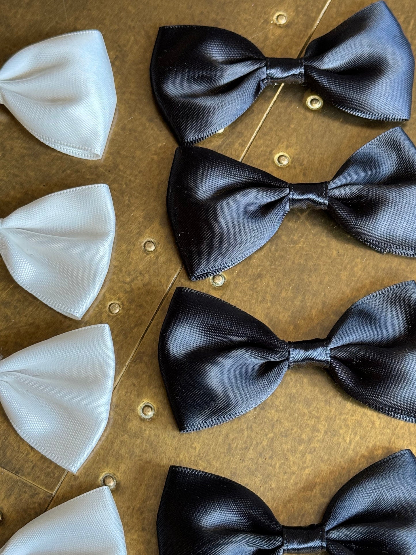6pcs Bows, Sew on Bow, Handmade Bow, Gifts, Wrapping, Satin Bow, Bow, Fashion Bow, Clothing, Crafts, Bags, Cards, Furnishings, 3.5”x1.5”