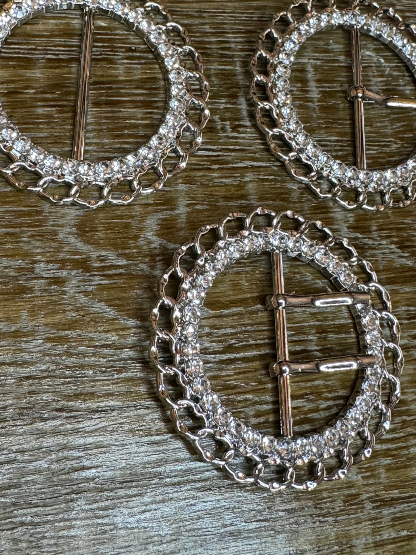 Diamanté Buckle, 2.5” Round Rhinestone Buckle, Silver Buckle, 6.5cm Buckles, Crafts, Dresses, Gift Box
