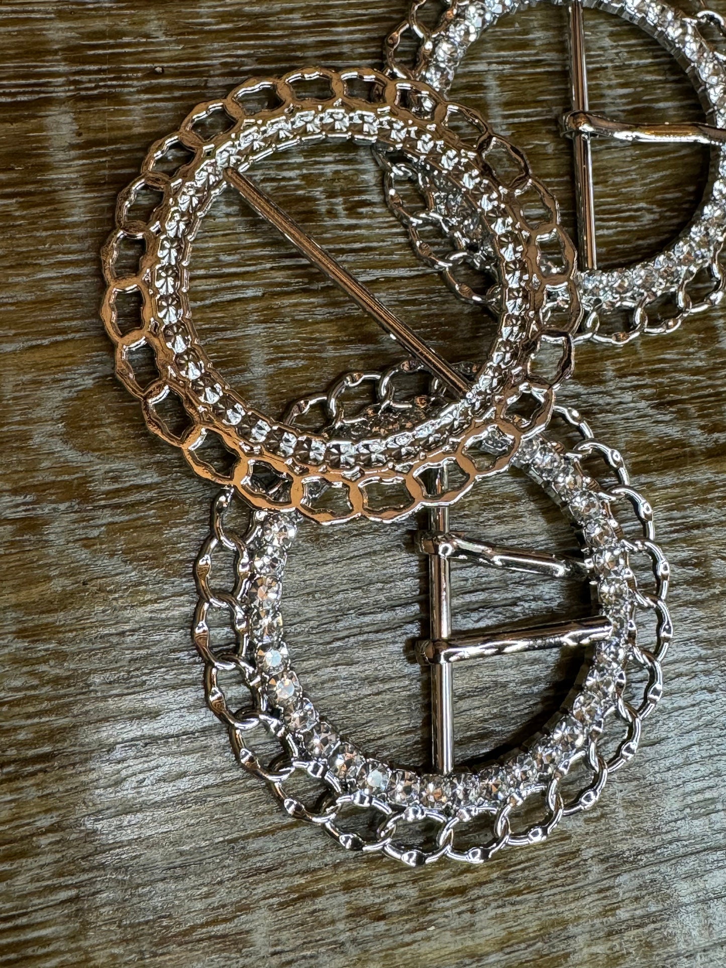 Diamanté Buckle, 2.5” Round Rhinestone Buckle, Silver Buckle, 6.5cm Buckles, Crafts, Dresses, Gift Box