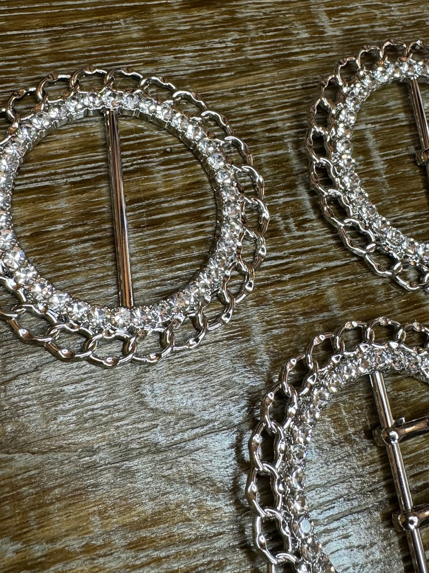 Diamanté Buckle, 2.5” Round Rhinestone Buckle, Silver Buckle, 6.5cm Buckles, Crafts, Dresses, Gift Box