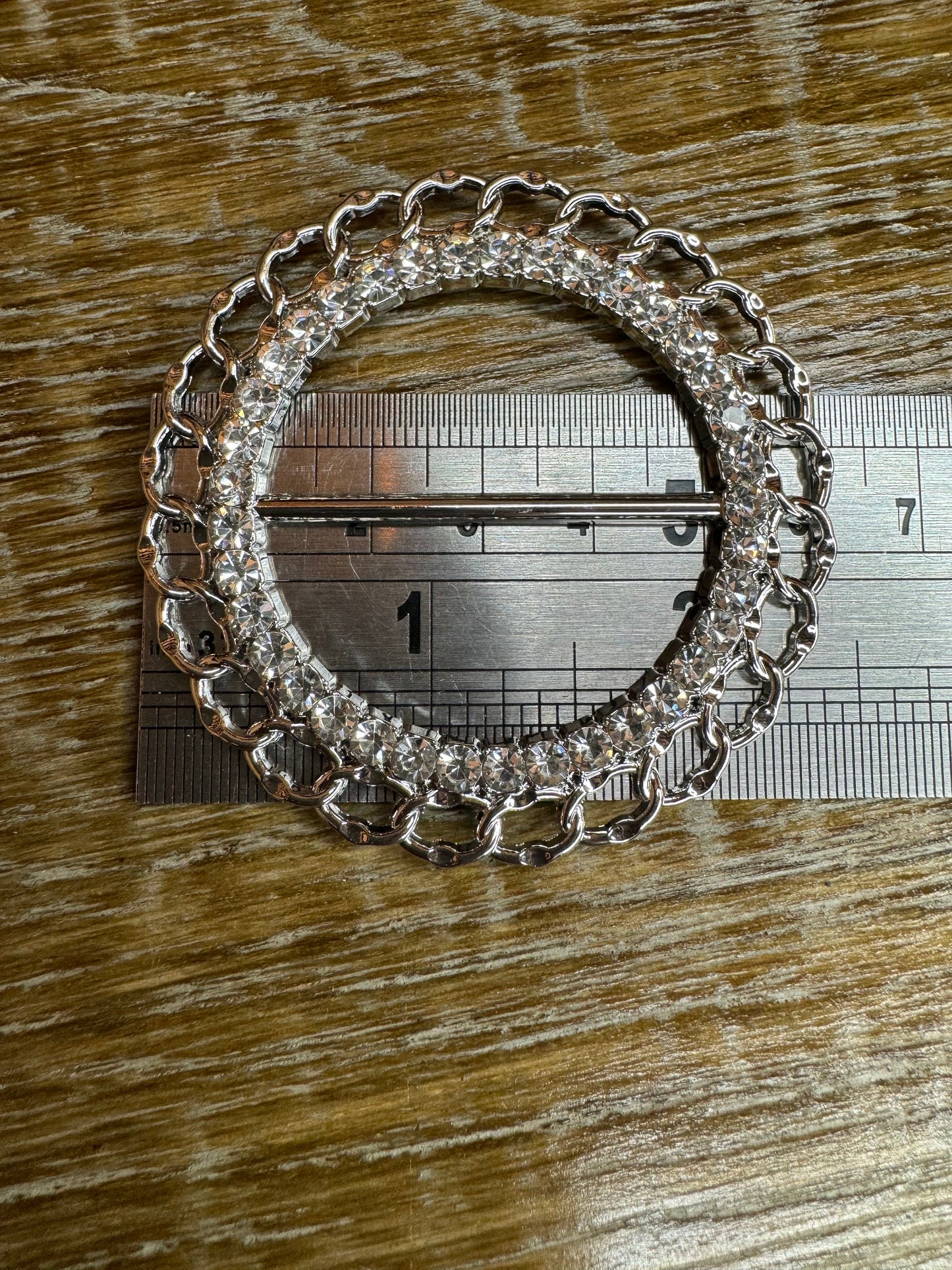 Diamanté Buckle, 2.5” Round Rhinestone Buckle, Silver Buckle, 6.5cm Buckles, Crafts, Dresses, Gift Box