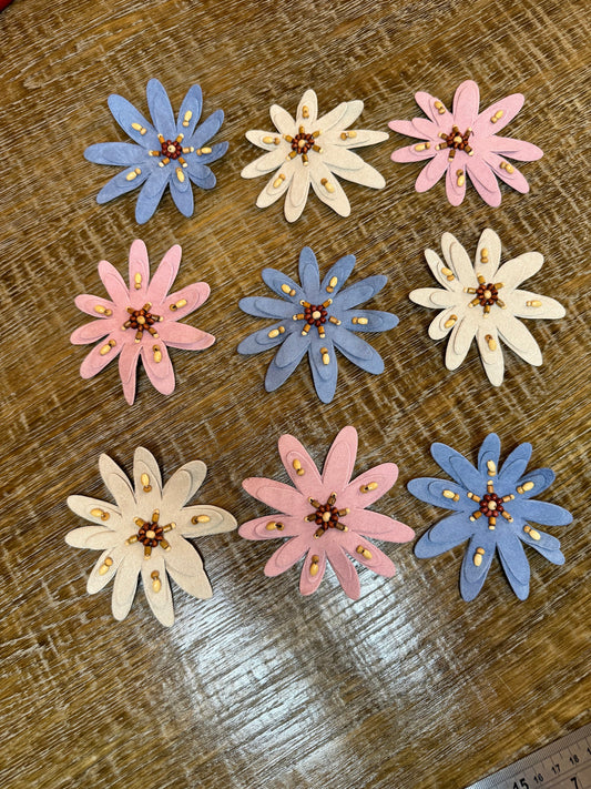 Corsage Flower, Sewing Flower, Sew on, 3” Wide, Pin on Corsage or Sew on without Pin, Boho Chic, Style, Hat, Accessory, Fashion, FAN Design