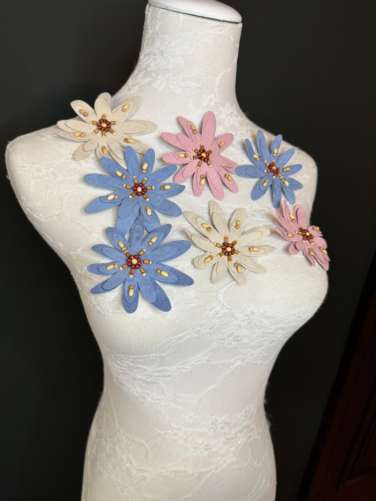 Corsage Flower, Sewing Flower, Sew on, 3” Wide, Pin on Corsage or Sew on without Pin, Boho Chic, Style, Hat, Accessory, Fashion, FAN Design
