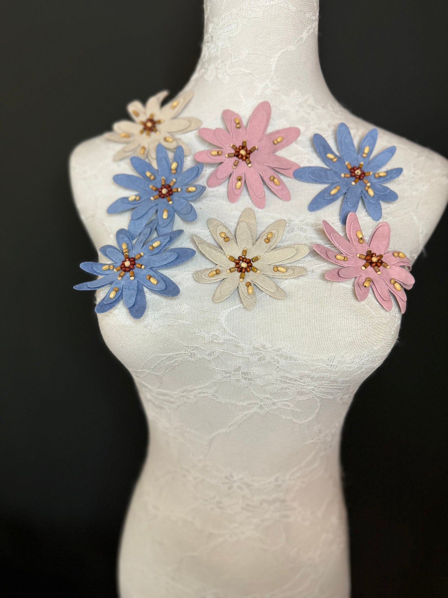 Corsage Flower, Sewing Flower, Sew on, 3” Wide, Pin on Corsage or Sew on without Pin, Boho Chic, Style, Hat, Accessory, Fashion, FAN Design