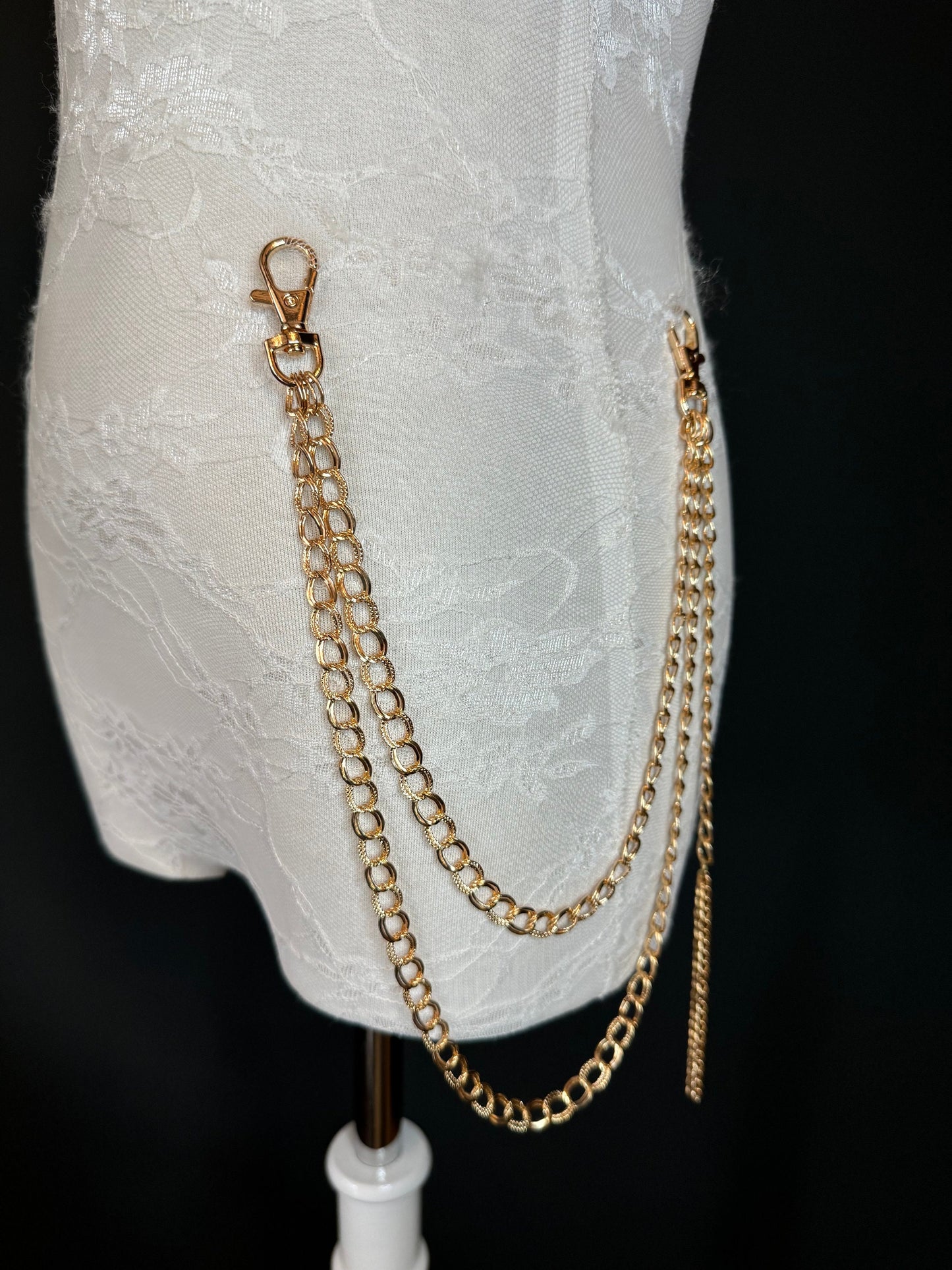 Jeans Chain, Fashion Chain, Gold, Gifts, Jeans, Chain, Festival, Bags, Necklace, 2 Row Chain, Bodywear, Body Jewellery, Gift