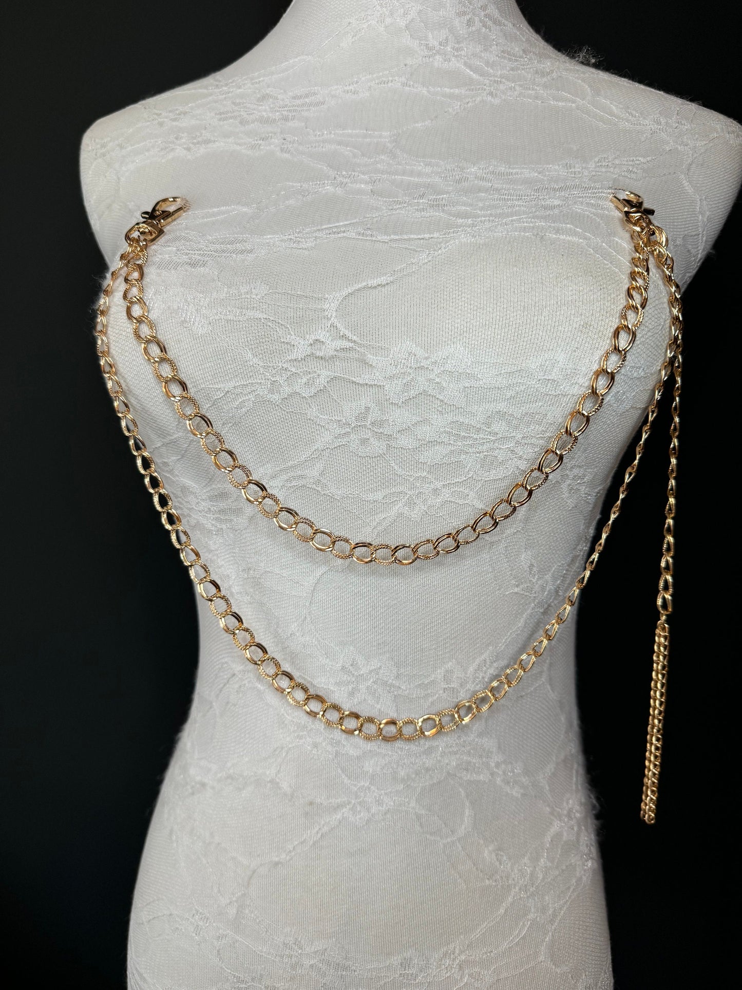 Jeans Chain, Fashion Chain, Gold, Gifts, Jeans, Chain, Festival, Bags, Necklace, 2 Row Chain, Bodywear, Body Jewellery, Gift