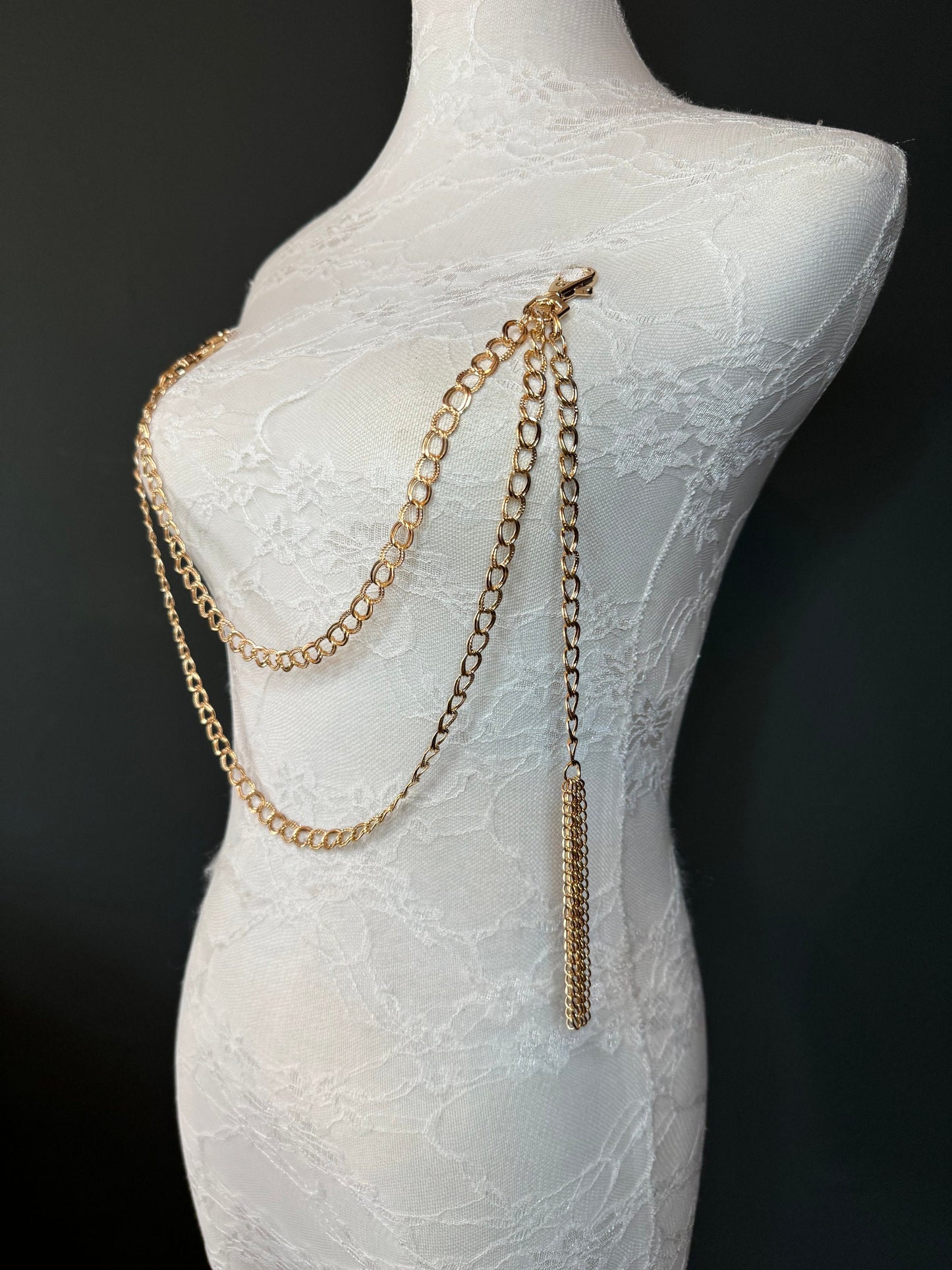 Jeans Chain, Fashion Chain, Gold, Gifts, Jeans, Chain, Festival, Bags, Necklace, 2 Row Chain, Bodywear, Body Jewellery, Gift