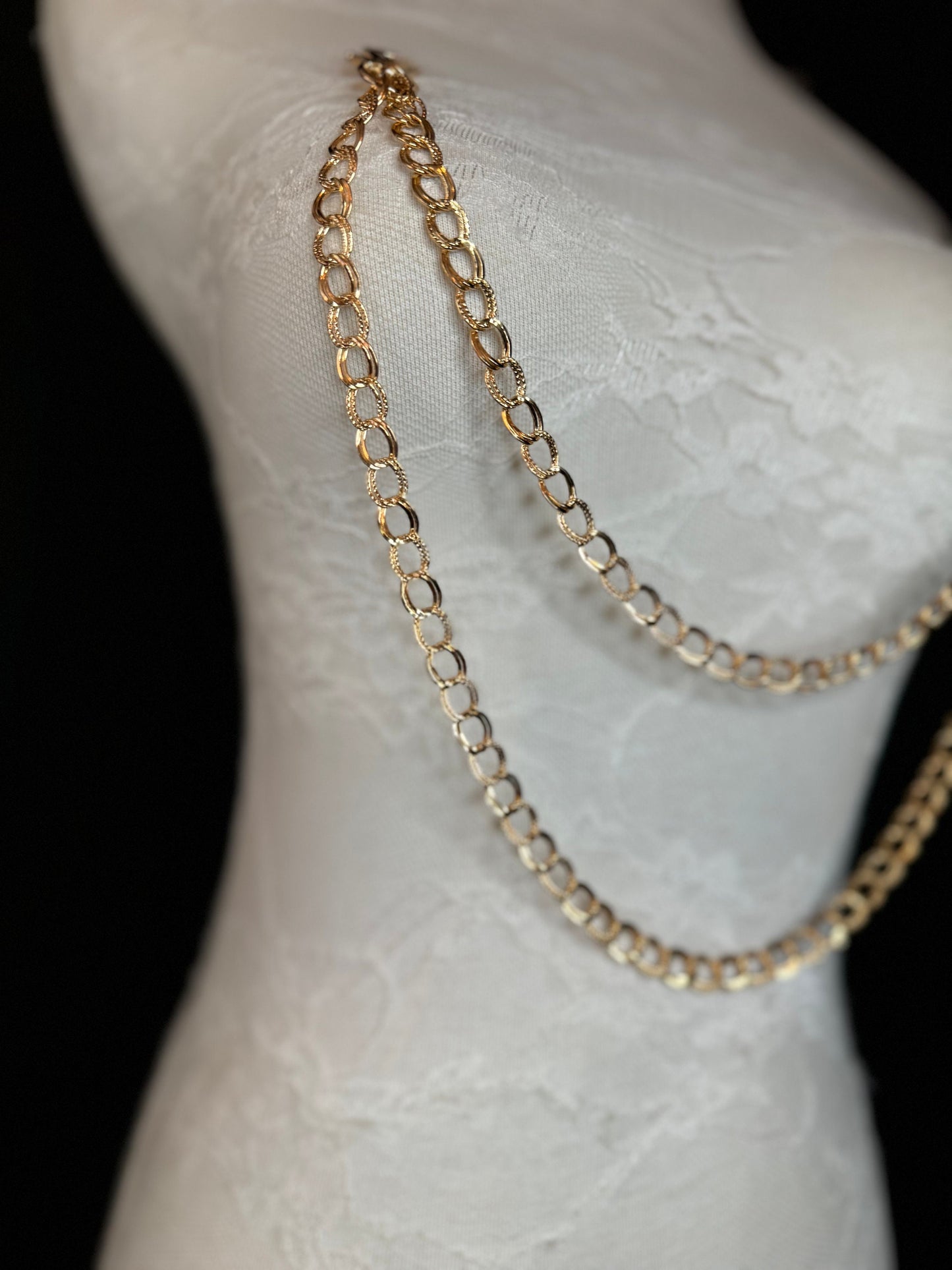 Jeans Chain, Fashion Chain, Gold, Gifts, Jeans, Chain, Festival, Bags, Necklace, 2 Row Chain, Bodywear, Body Jewellery, Gift