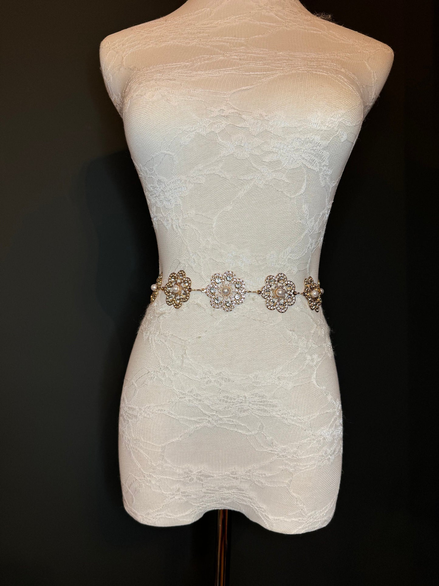 X-long Rhinestone Diamante Belt, Metal Belt, Teen Sizes, Size 18”-60”, Fan Design, Fan Collection, Gold, Bridal,, Fashion Accessory, Elegant