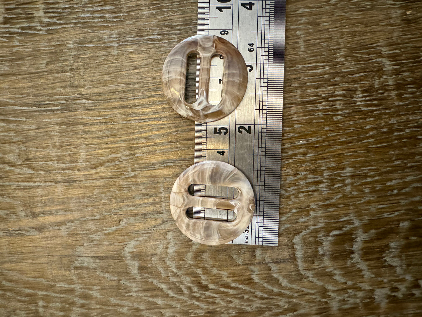 1.5”, Marble Slider Buckle, 35mm, Buttons, Beige, Brown, Buttons, Mock Marble Buttons, Art Projects, Clothing, Crafts, Knitwear Buttons