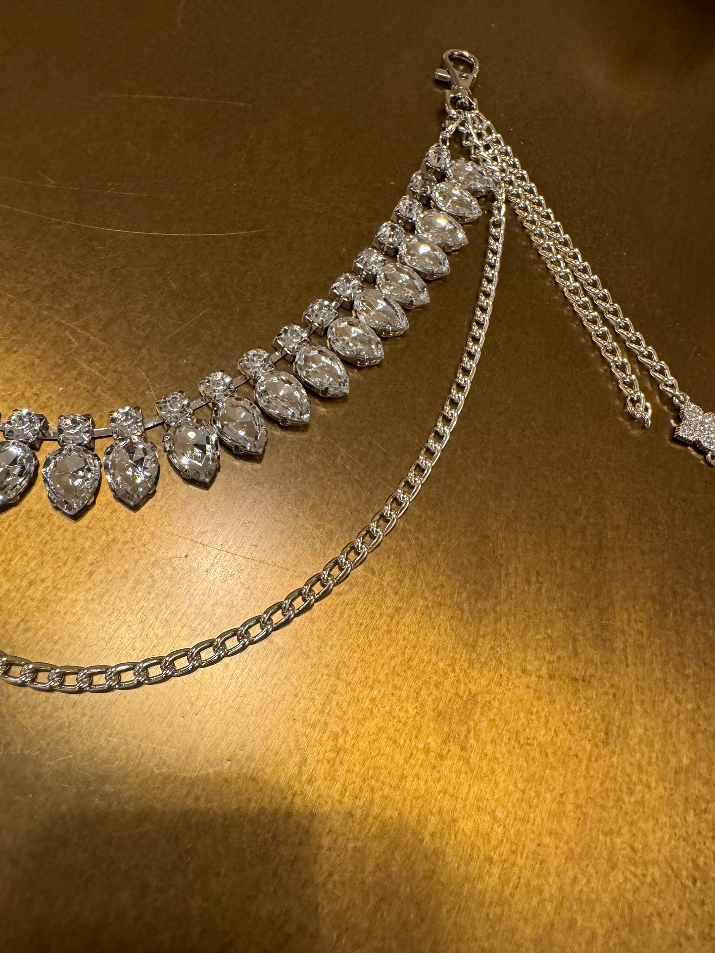 Jeans Chain, Punk Chain, Fashion Jeans Chain, Gold, Silver Jeans Chain, Diamanté Jeans Chain, Two row chains, Gift