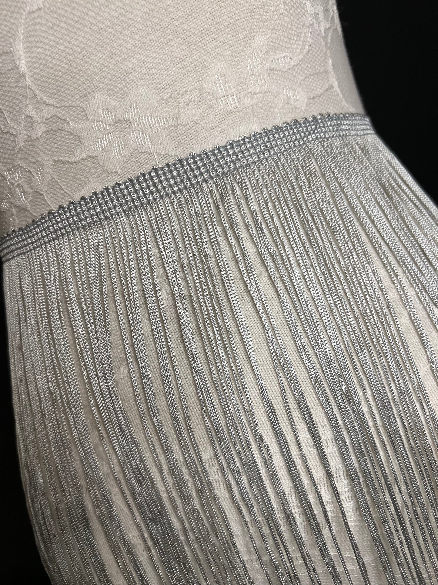 12” Wide Fringe Trim, 30cm Wide Fringe Trimming, Silver, Gold, Tassel Trim, Fashion Fringe