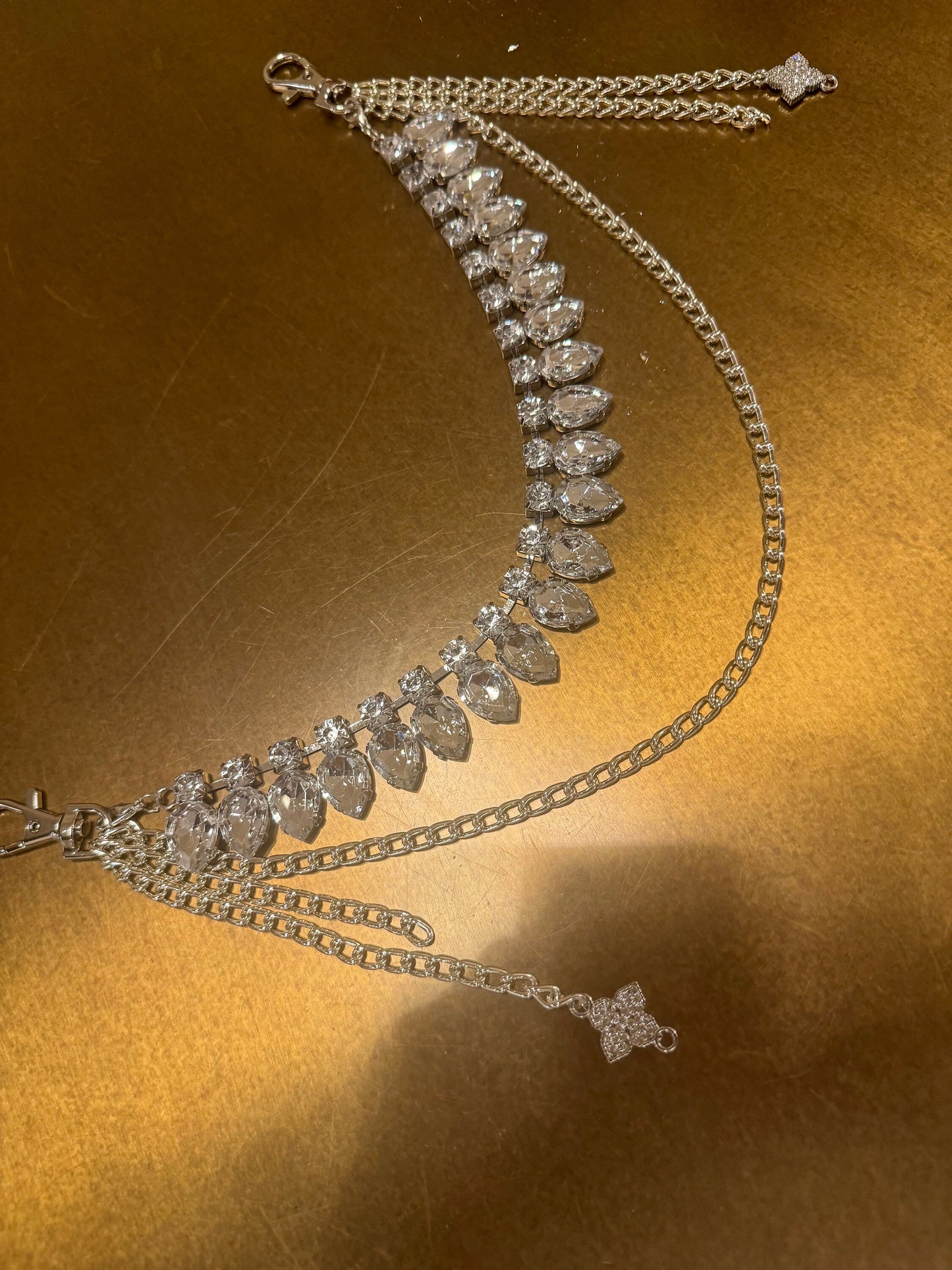 Jeans Chain, Punk Chain, Fashion Jeans Chain, Gold, Silver Jeans Chain, Diamanté Jeans Chain, Two row chains, Gift