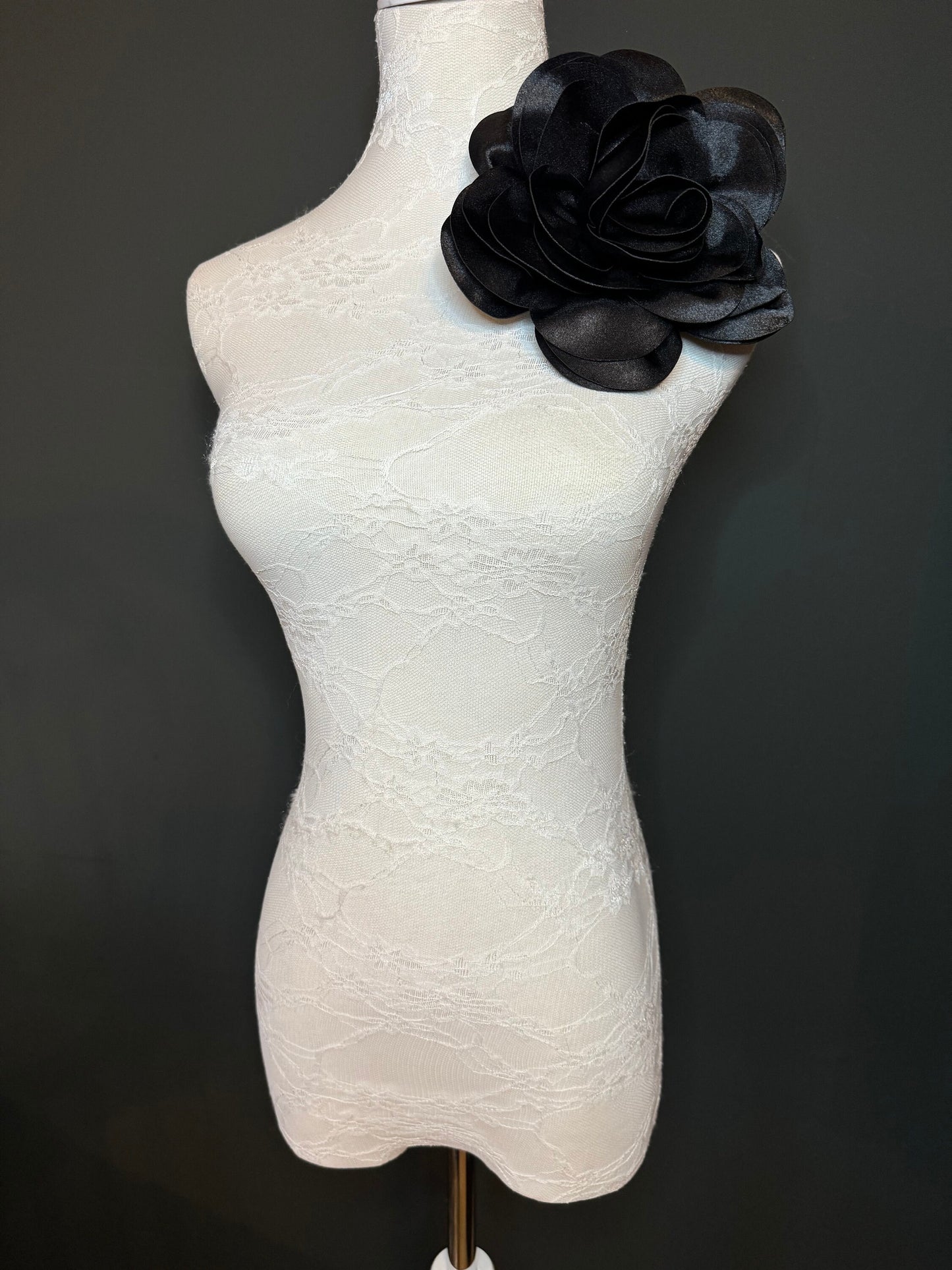 Large Corsage Flower, Black, Ivory, Wine, White, Blue, 7”, 18cm Wide, Large Pin on Corsage, Bridal, Clothing, Accessory, Fashion, FAN Design