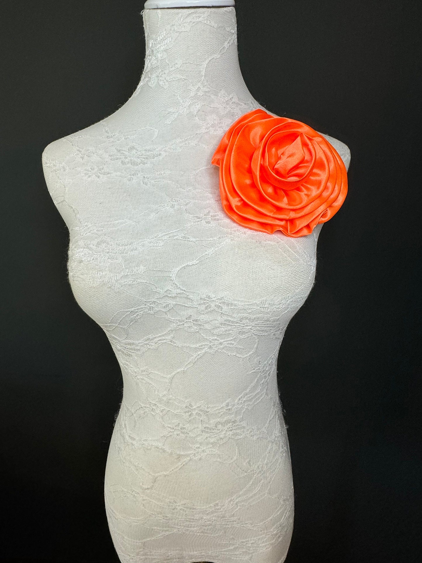 Large Corsage Flower, Black, Navy, Wine, Red, Orange, 5.5” 13cm Wide, Large Pin on Corsage, Bridal, Clothing, Accessory, Fashion, FAN Design