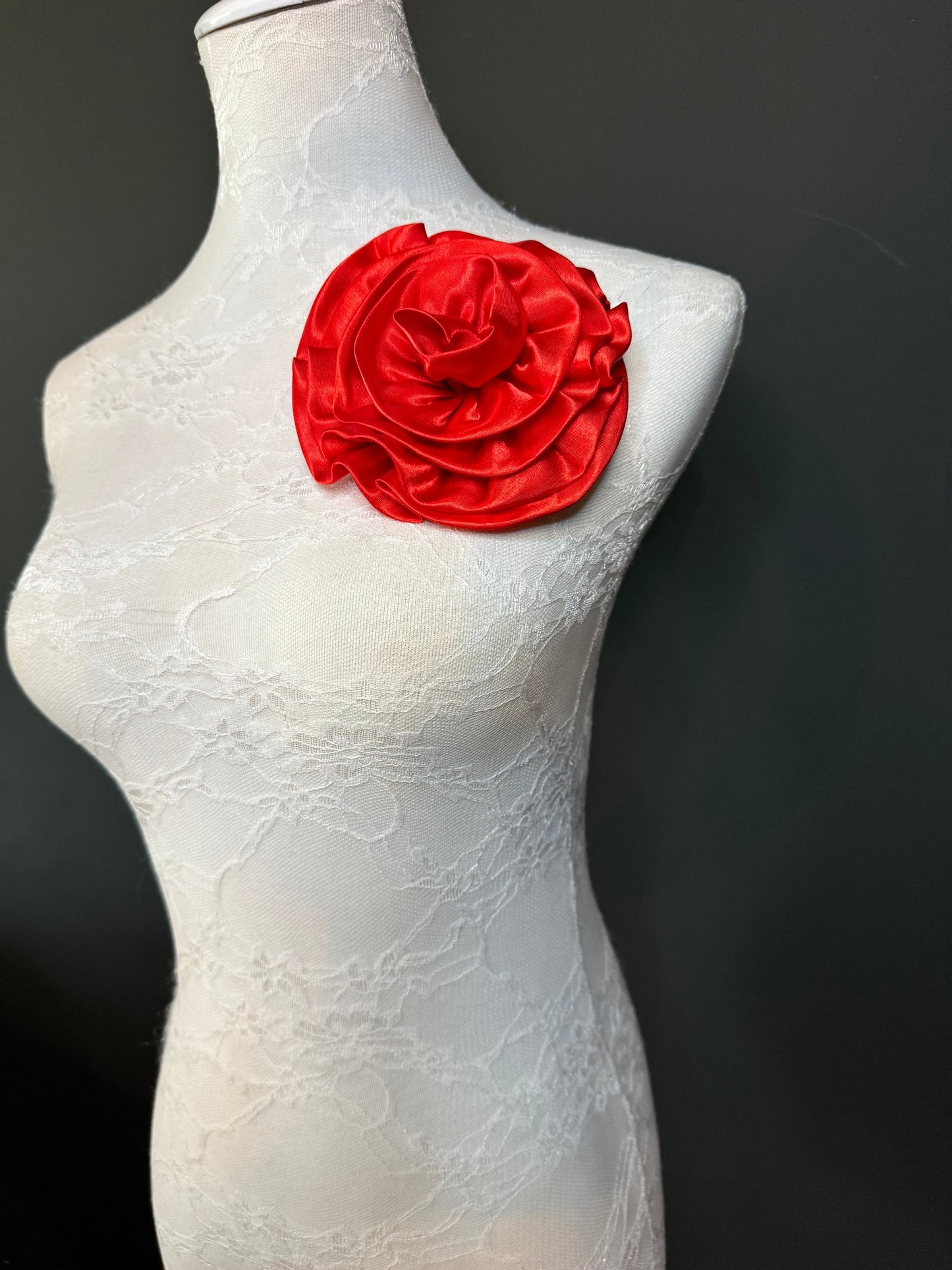 Large Corsage Flower, Black, Navy, Wine, Red, Orange, 5.5” 13cm Wide, Large Pin on Corsage, Bridal, Clothing, Accessory, Fashion, FAN Design
