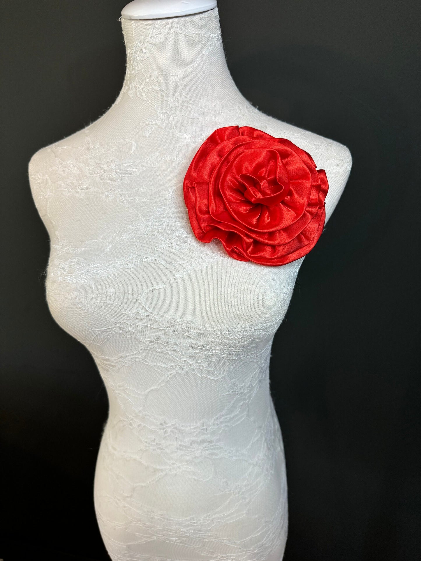 Large Corsage Flower, Black, Navy, Wine, Red, Orange, 5.5” 13cm Wide, Large Pin on Corsage, Bridal, Clothing, Accessory, Fashion, FAN Design
