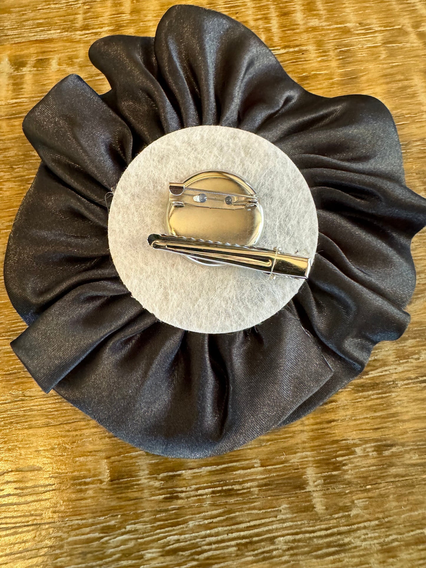 Large Corsage Flower, Black, Navy, Wine, Red, Orange, 5.5” 13cm Wide, Large Pin on Corsage, Bridal, Clothing, Accessory, Fashion, FAN Design