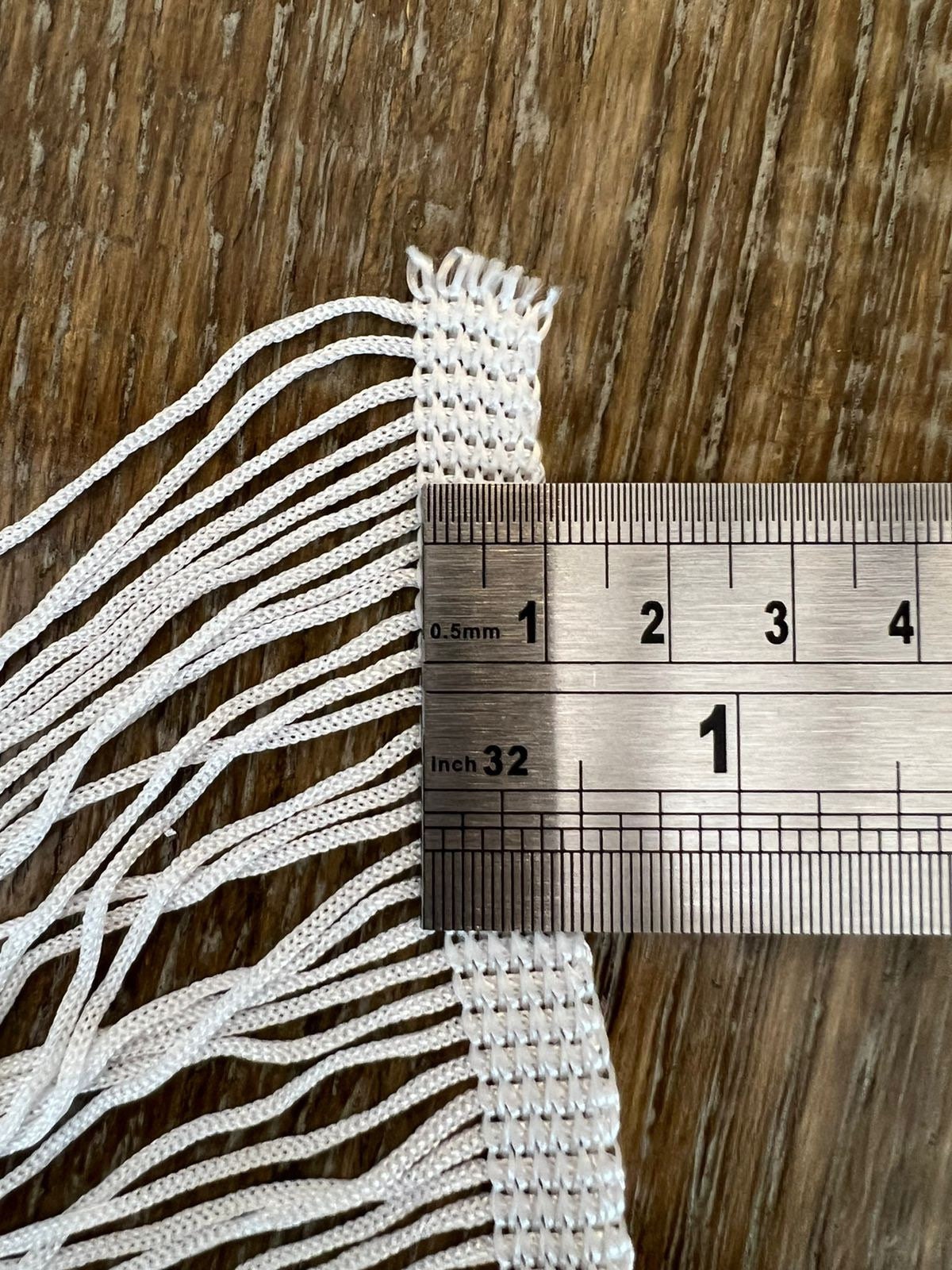 Ivory Fringe Trim, Dense Quality, 19" Drop