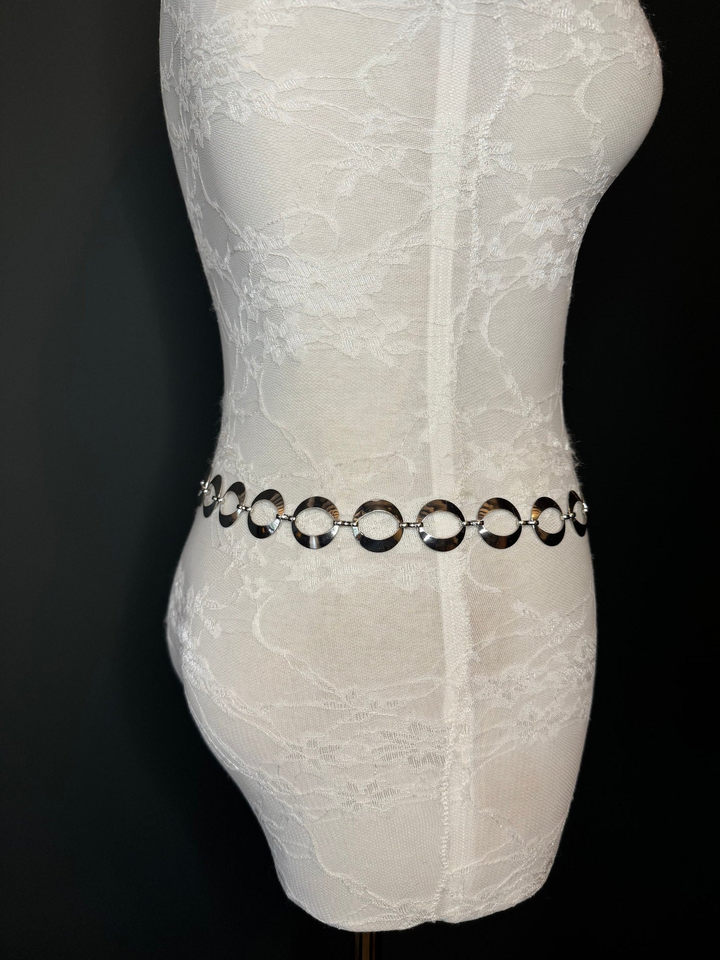 X-long Belt, Ring Belt, Chain Ring Belt, Silver Belt, Metal Ring Belt, Handmade, Fashion Belt, Accessory, Swimwear, Teen Sizes, 18”-70”