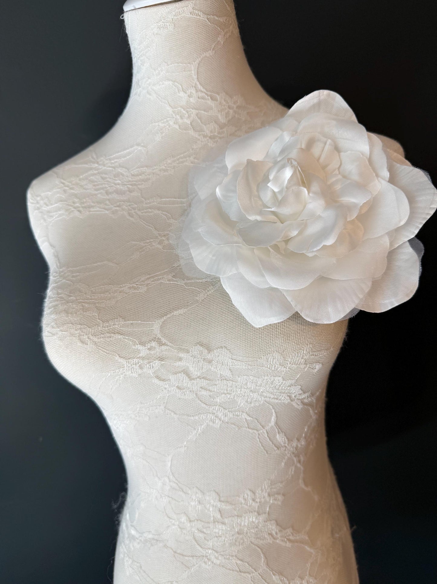 Large Corsage Flower, Ivory, Navy, Dusky Pink, 7” Wide, Large Pin on Corsage, Bridal, Clothing, Fashion, Hat, Accessory, Fashion, FAN Design