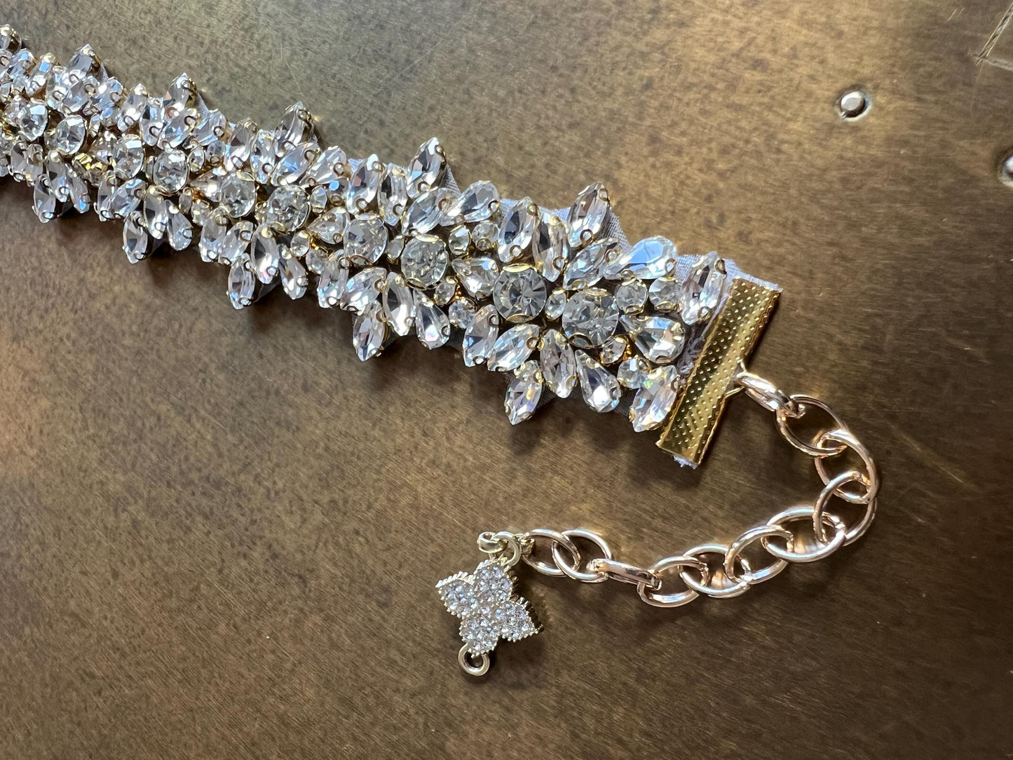 Jewel Choker, Choker Necklace, Bridal, Weddings Rhinestone choker, Handmade, Classic Choker, Stunning, Exclusive FAN Design